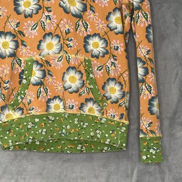 Vintage Y2K Lucky‎ Brand Hoodie Boho Multi Floral Women’s Small Retro Pullover - Picture 3 of 11